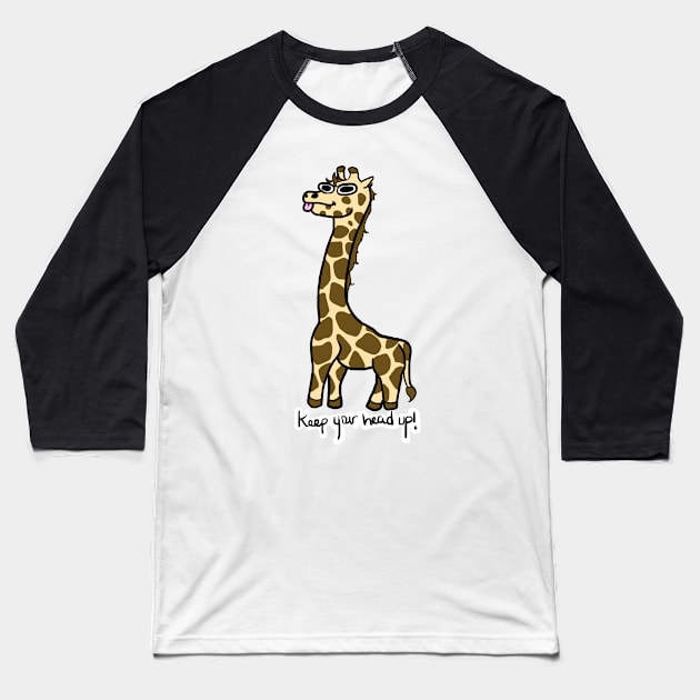 Gina the giraffe Baseball T-Shirt by MurderBeanArt